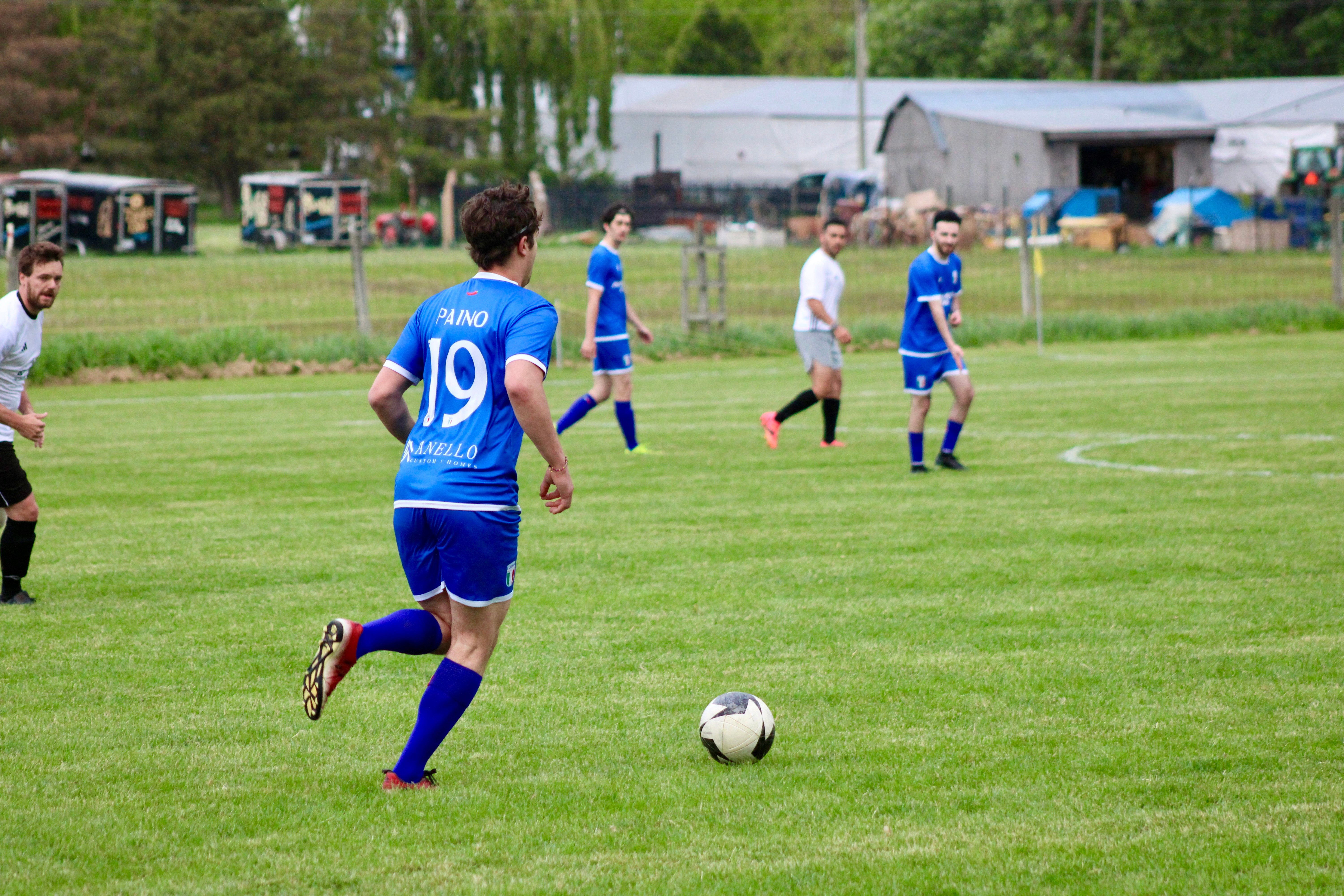 Paino (#19) dribbling during Curinga FC outdoor match