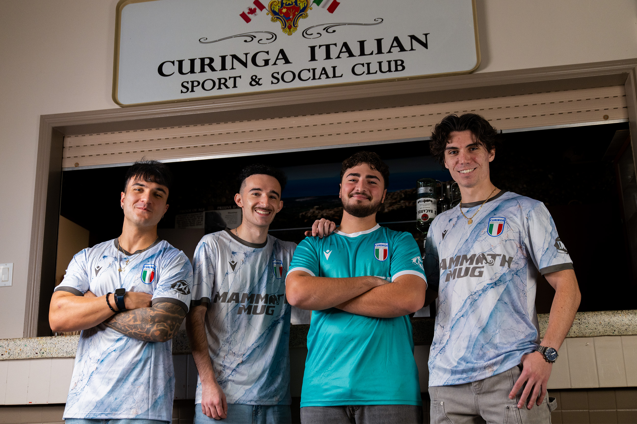Curinga FC players at the Italian Sport & Social Club